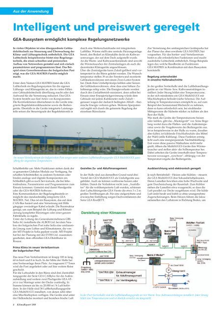 KlimaReport 1_2008 - bei der GEA Deichmann Umwelttechnik