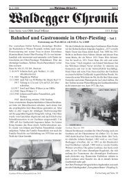 Bahnhof und Gastronomie in Ober-Piesting – Teil 2 - Waldegg-Aktuell