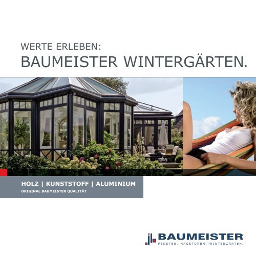 BAUMEISTER WINTERGÄRTEN. - Baumeister Borken