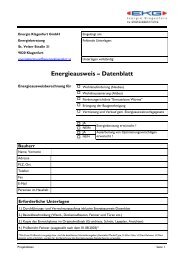 Energieausweis – Datenblatt