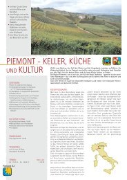 PIEMONT - KELLER, KÜCHE UND KULTUR - Sausewind Reisen