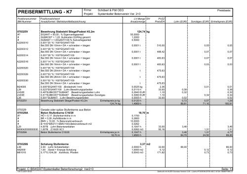 preisermittlung - k7 - VÖB Verband Österreichischer Beton -und ...