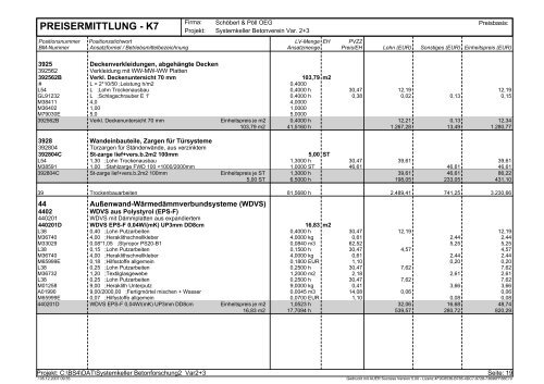 preisermittlung - k7 - VÖB Verband Österreichischer Beton -und ...