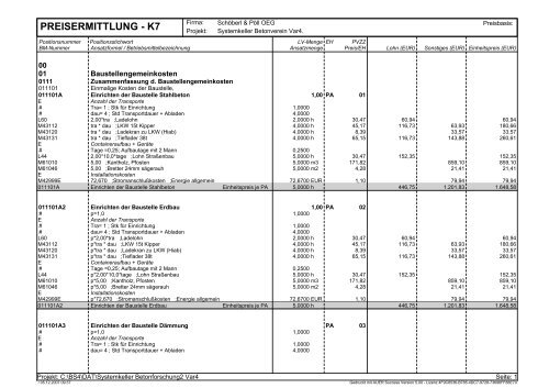 preisermittlung - k7 - VÖB Verband Österreichischer Beton -und ...