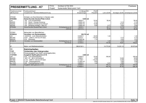 preisermittlung - k7 - VÖB Verband Österreichischer Beton -und ...