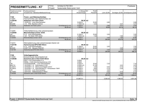 preisermittlung - k7 - VÖB Verband Österreichischer Beton -und ...