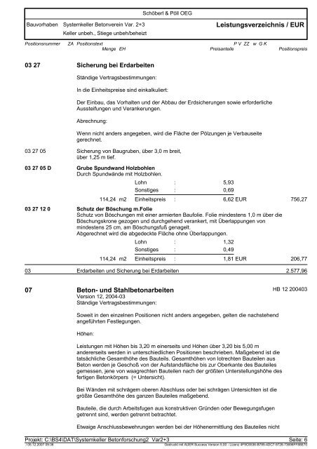 preisermittlung - k7 - VÖB Verband Österreichischer Beton -und ...