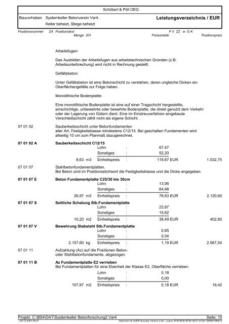 preisermittlung - k7 - VÖB Verband Österreichischer Beton -und ...