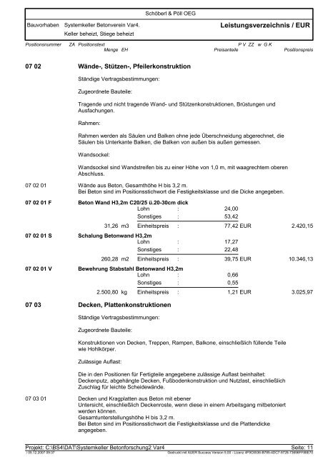 preisermittlung - k7 - VÖB Verband Österreichischer Beton -und ...