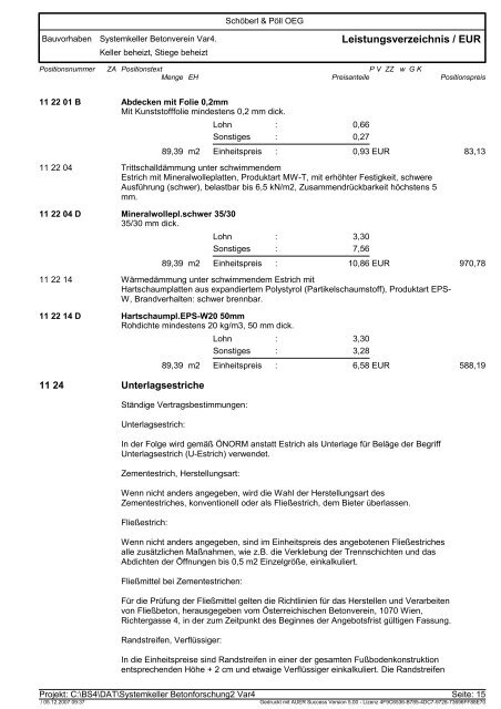 preisermittlung - k7 - VÖB Verband Österreichischer Beton -und ...