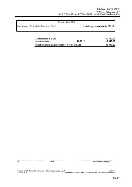 preisermittlung - k7 - VÖB Verband Österreichischer Beton -und ...