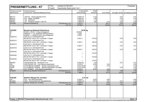 preisermittlung - k7 - VÖB Verband Österreichischer Beton -und ...