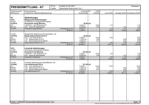 preisermittlung - k7 - VÖB Verband Österreichischer Beton -und ...