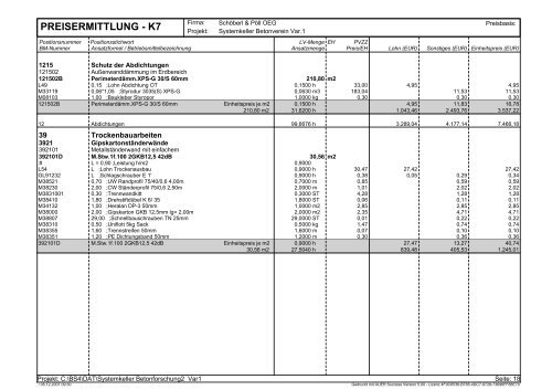 preisermittlung - k7 - VÖB Verband Österreichischer Beton -und ...