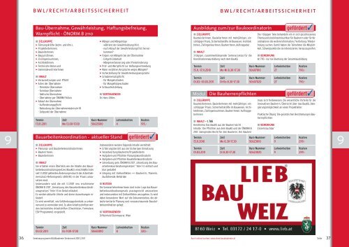 bwl/recht/arbeitssicherheit - Bauakademie Steiermark ...