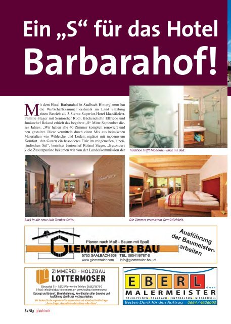 Ein „S“ für das Hotel - Hotel Barbarahof