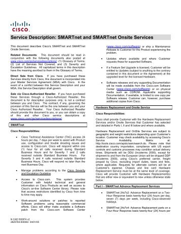 SMARTnet and SMARTnet Onsite Services - Dimension Data