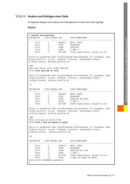 Benutzerhandbuch zur DIMDI ClassicSearch