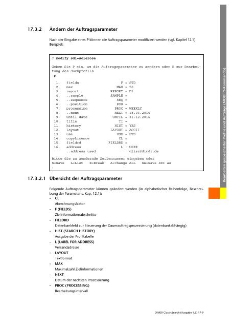 Benutzerhandbuch zur DIMDI ClassicSearch