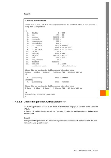 Benutzerhandbuch zur DIMDI ClassicSearch