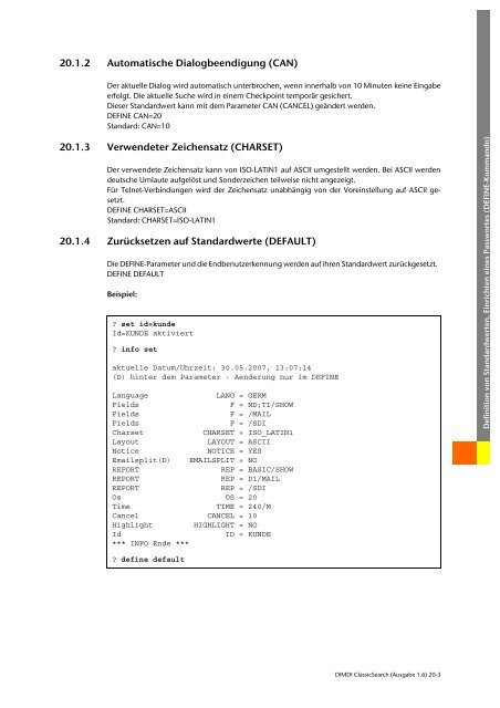 Benutzerhandbuch zur DIMDI ClassicSearch