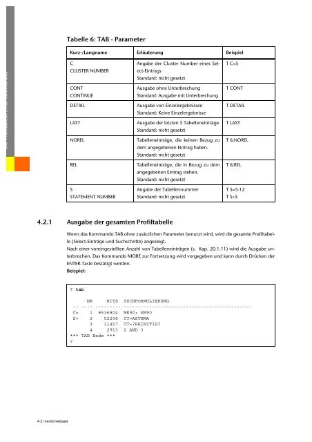 Benutzerhandbuch zur DIMDI ClassicSearch