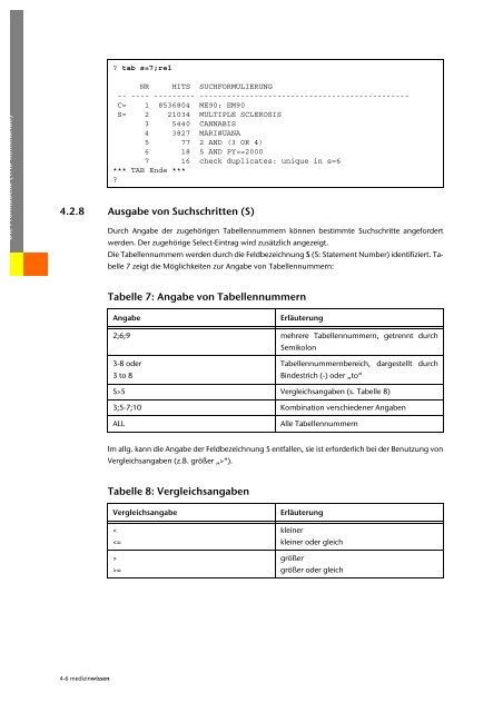 Benutzerhandbuch zur DIMDI ClassicSearch