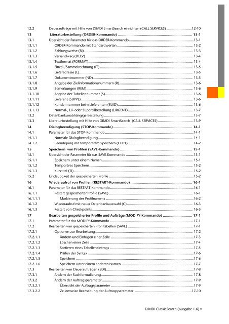 Benutzerhandbuch zur DIMDI ClassicSearch