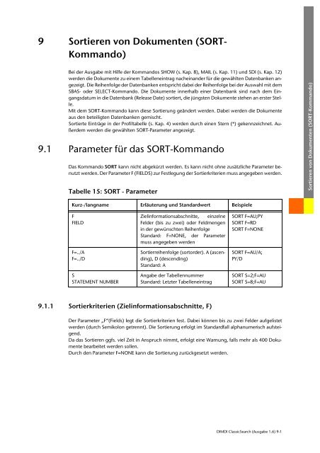 Benutzerhandbuch zur DIMDI ClassicSearch