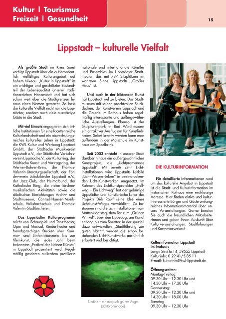 Kultur | Tourismus Freizeit | Gesundheit - Lippstadt