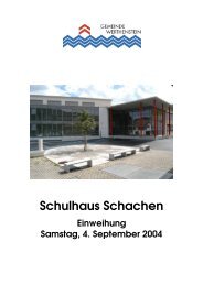 Schulhaus Schachen - Schulen Werthenstein
