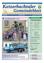 Ketzerbachtaler Gemeindeblatt Ketzerbachtaler Gemeindeblatt