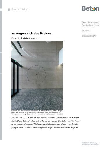 Im Augenblick des Kreises - Beton.org