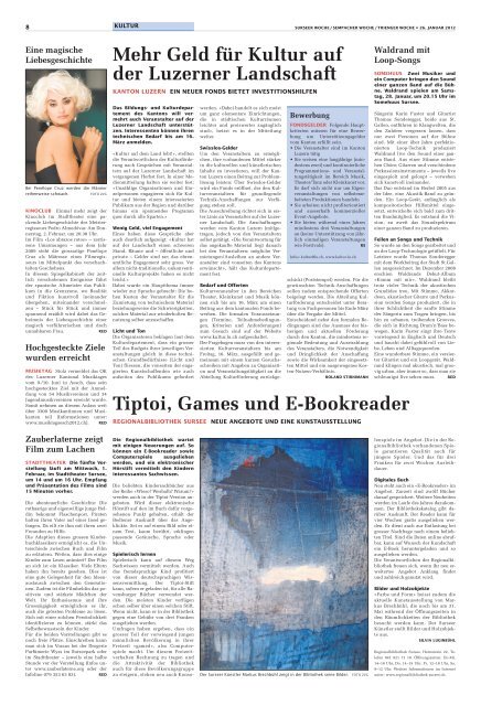 Ausgabe Surseer Woche 26. Januar 2012 - Neu auf www ...