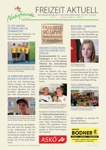 Vereinszeitung Juli - September 2012 - Naturfreunde