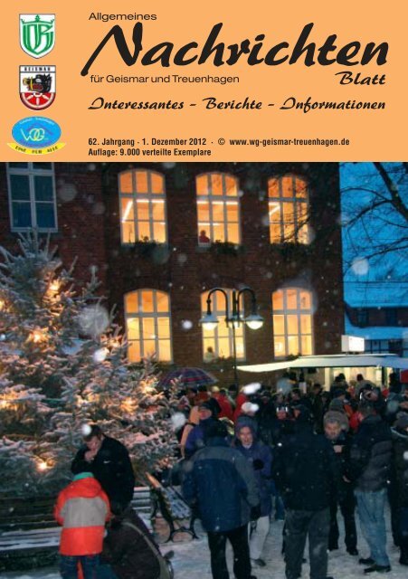 Nachrichtenblatt Dezember 2012 - Werbegemeinschaft Geismar ...