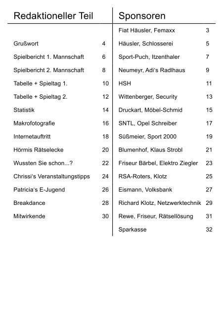 1. Mannschaft - SV Kottgeisering