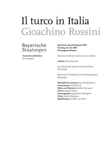 Besetzungszettel als PDF-Download - Bayerische Staatsoper