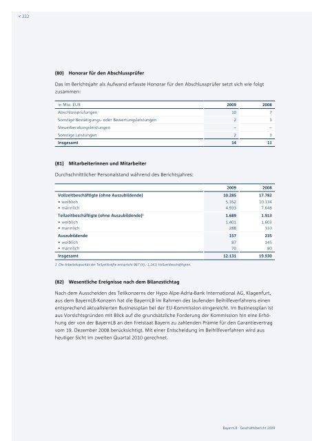 BayernLB-Konzern – Überblick - Geschäftsbericht 2009 ...