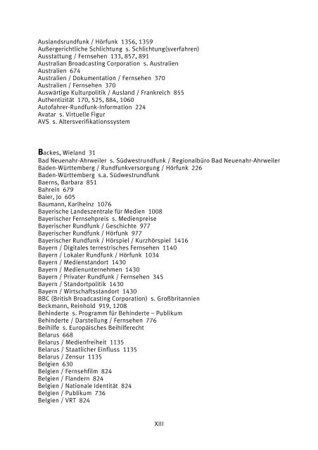 HÖRFUNK UND FERNSEHEN - Netzwerk Mediatheken