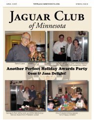 Spring Quarter Newsletter - April, 2006 - Jaguar Club of Minnesota