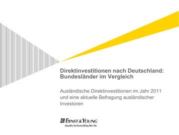 Direktinvestitionen nach Deutschland
