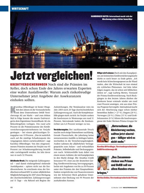 Industriemagazin Oktober/2008.