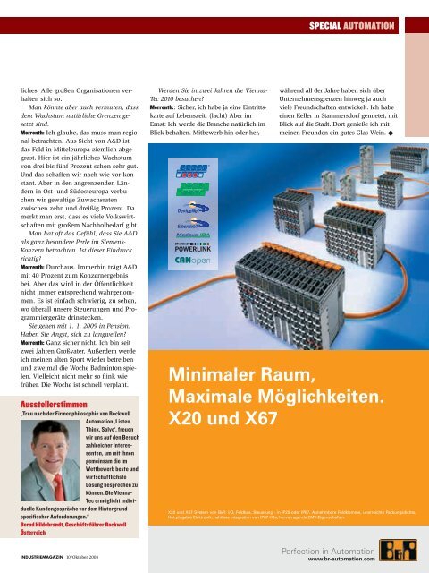 Industriemagazin Oktober/2008.