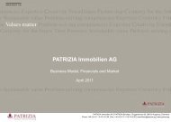 Business Model, Financials and Market - PATRIZIA Immobilien AG
