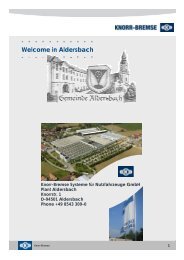 Welcome in Aldersbach - Knorr-Bremse
