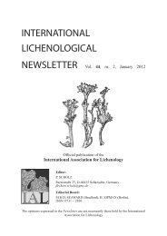 NEWS - International Association for Lichenology