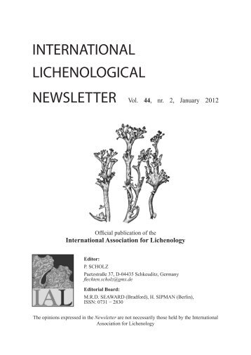 NEWS - International Association for Lichenology