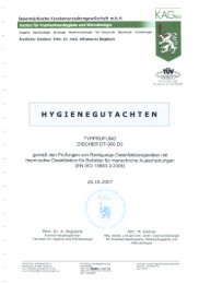 Zertifikat nach EN ISO 15883:2006 und Hygienegutachten
