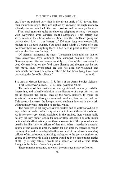 the field artillery journal - Fort Sill - U.S. Army